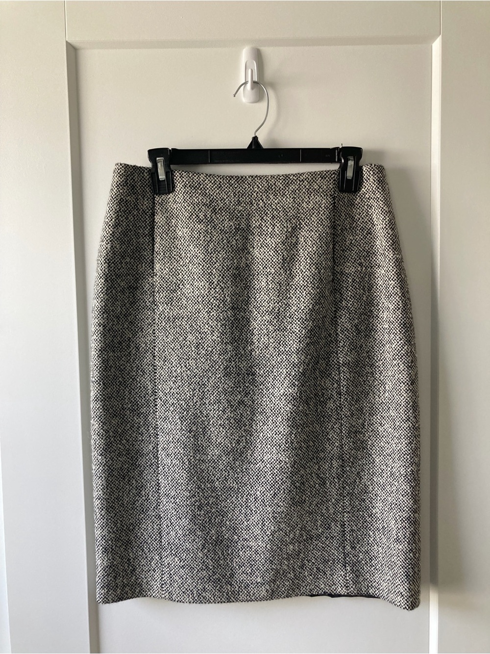 J. Crew Black Double-Breasted Cropped Blazer and Tweed Skirt - Picture 3 of 5
